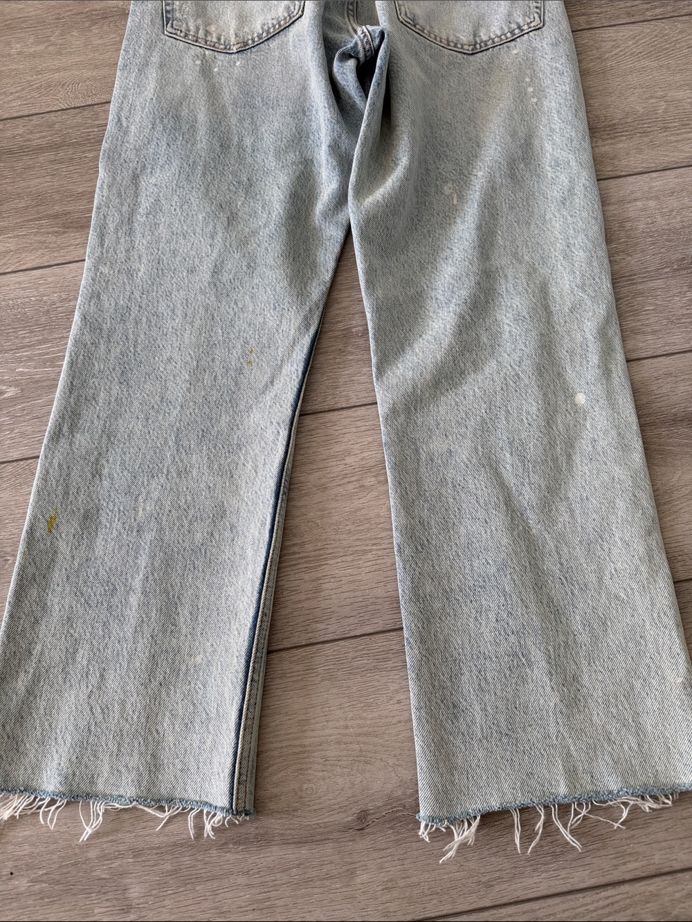 Polo Ralph Lauren relaxed straight Light Blue distressed Straight crop jeans 28 - Picture 10 of 11